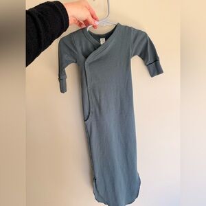 Colored Organics NWOT - Blue Kimono Sleep Gown and Hat